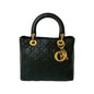 Christian Dior Black Leather Handbag Tote Bag Style 10