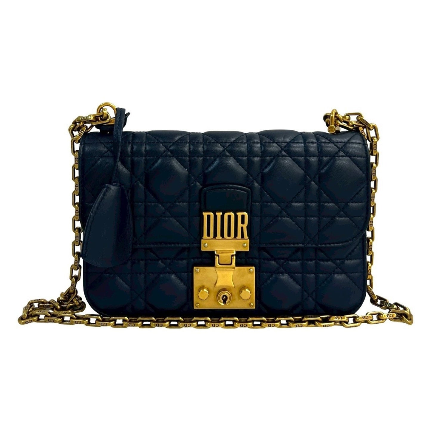 Christian Dior Blue Leather Shoulder Bag Style 8