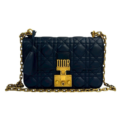 Christian Dior Blue Leather Shoulder Bag Style 8