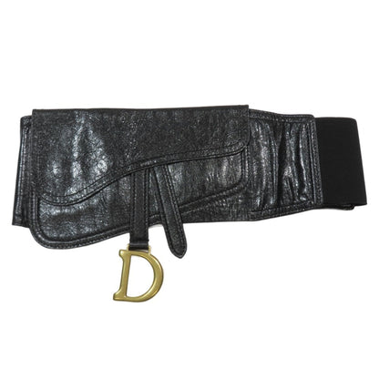 Christian Dior Black Leather Sling Bag Leather