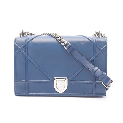 Christian Dior Blue Leather Shoulder Bag Style 6