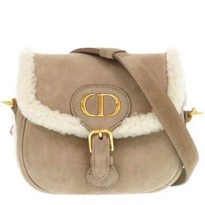 Christian Dior Beige Suede Leather Shoulder Bag