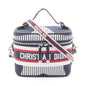 Christian Dior Navy Red Color White Canvas Handbag Weekend Bag