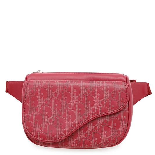 Christian Dior Red Color Leather Sling Bag