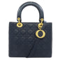 Christian Dior Navy Leather Handbag