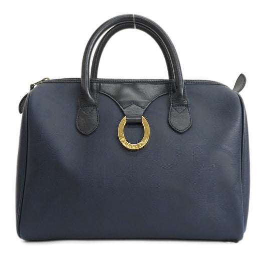 Christian Dior Navy Pvc Leather Handbag