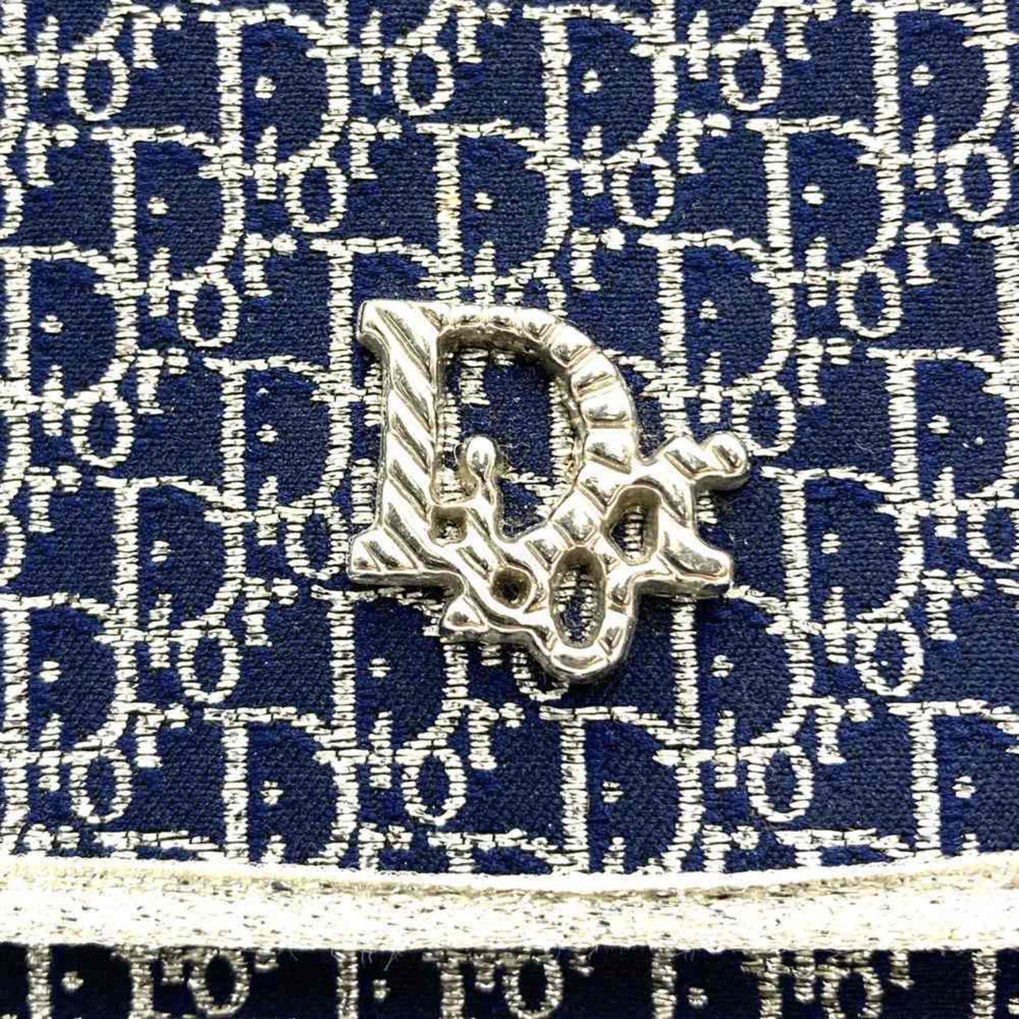 Christian Dior Navy Canvas Shoulder Bag Style 2