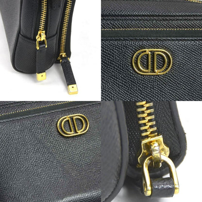 Christian Dior Black Leather Shoulder Bag Style 40