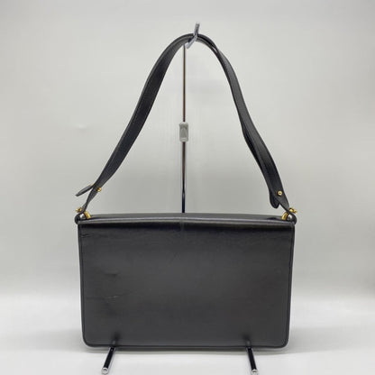 Christian Dior Black Leather Shoulder Bag Style 14