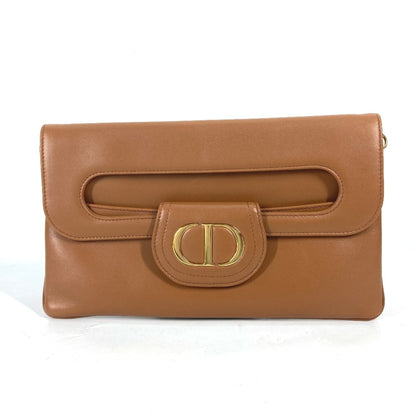 Christian Dior Brown Leather Handbag Leather