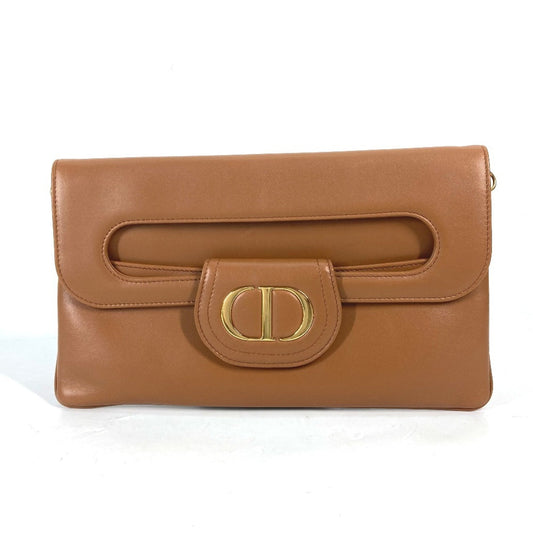 Christian Dior Brown Leather Handbag Leather