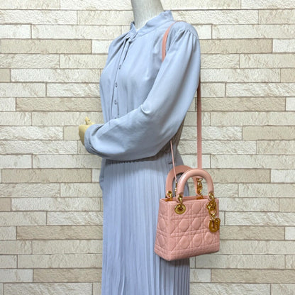 Christian Dior Pink Leather Shoulder Bag Style 2