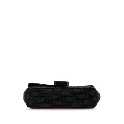 Christian Dior Black Canvas Leather Shoulder Bag