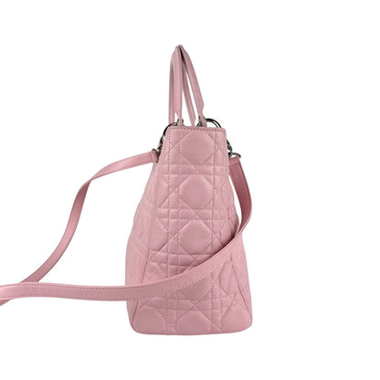 Christian Dior Pink Leather Handbag Shoulder Bag