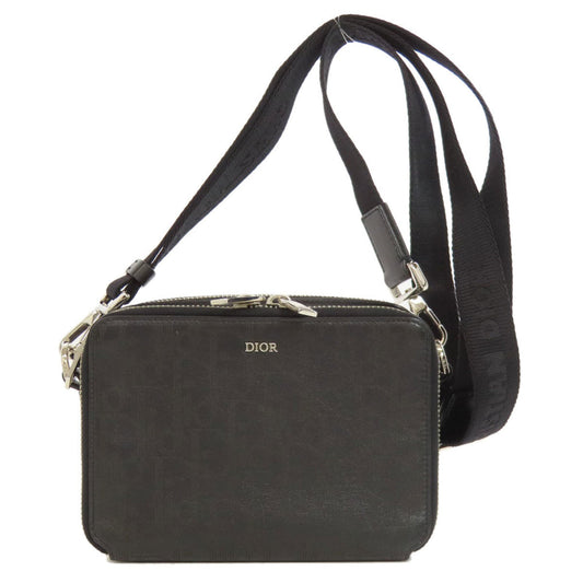 Christian Dior Black Leather Shoulder Bag Style 45
