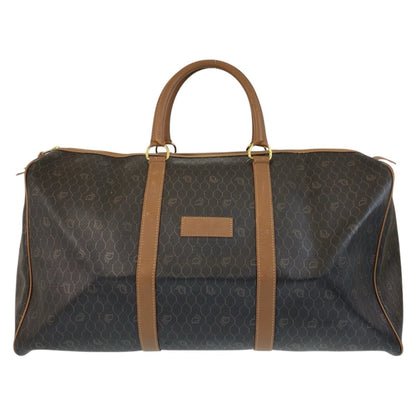 Christian Dior Brown Pvc Leather Boston Bag Handbag