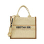 Christian Dior Beige Brown Camel Raffia Leather Handbag