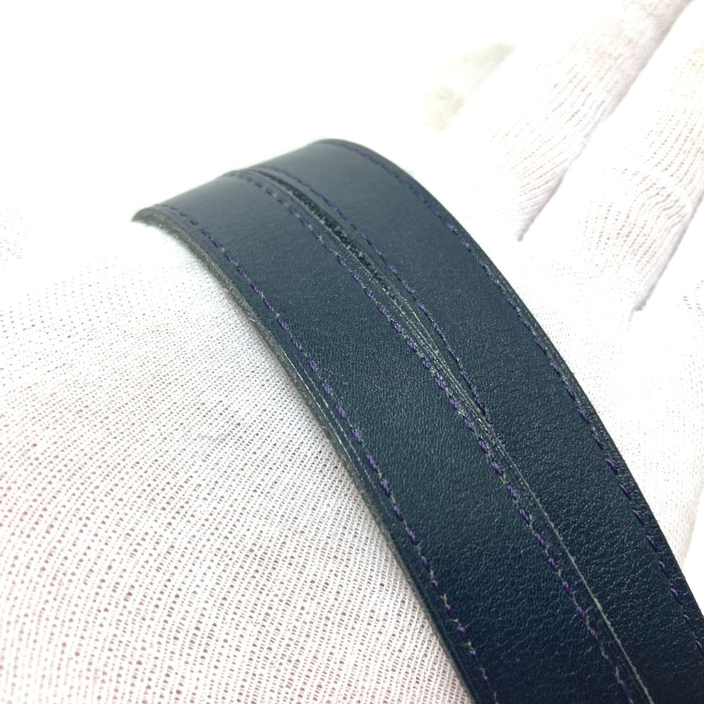 Christian Dior Navy Leather Shoulder Bag Style 3