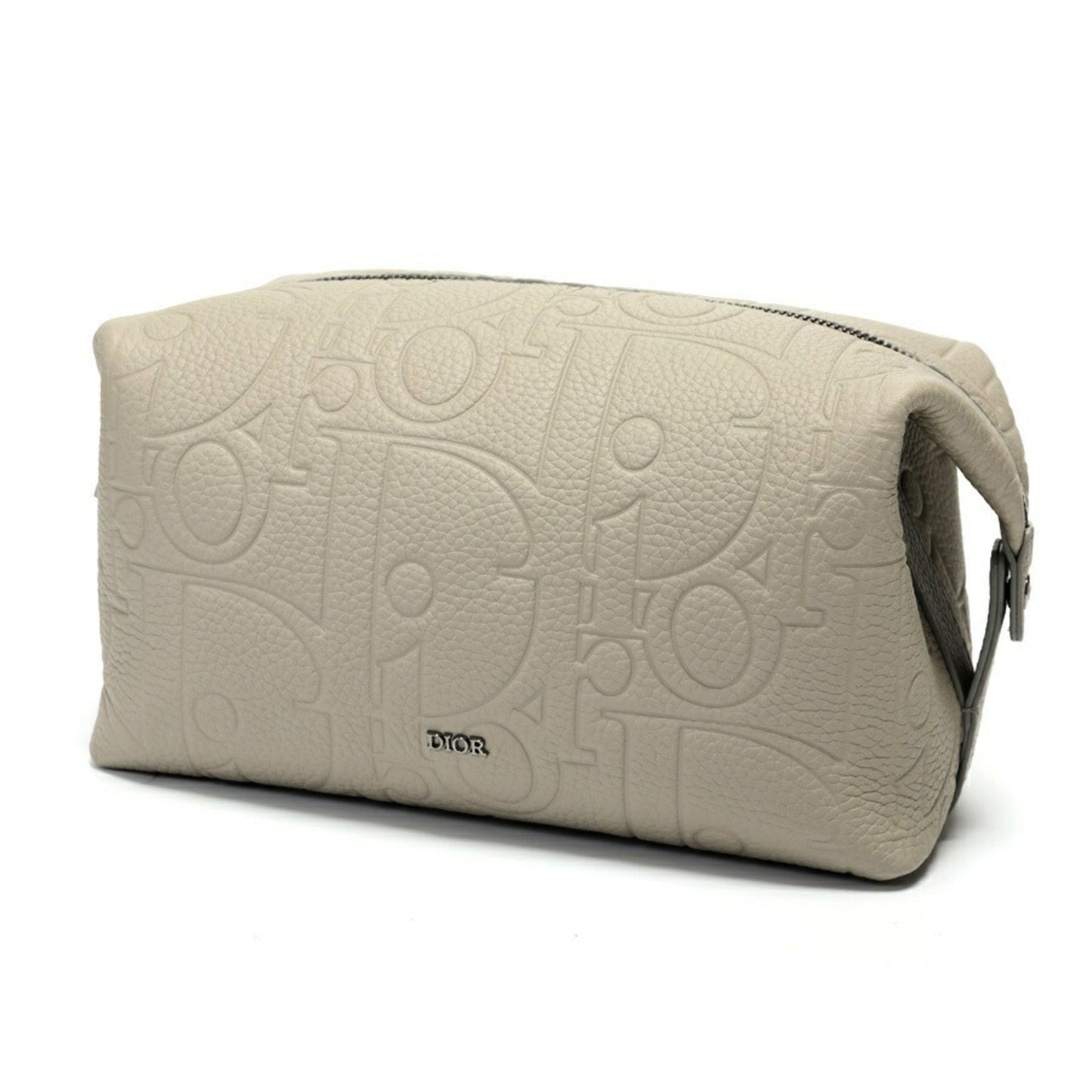 Christian Dior Gray Leather Pouch