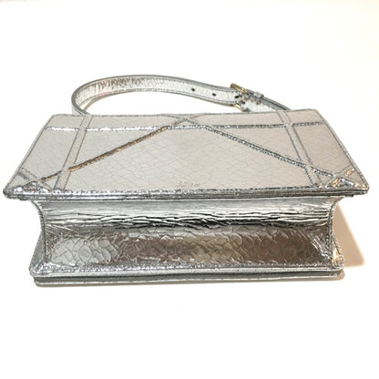 Christian Dior Silver Leather Shoulder Bag Leather