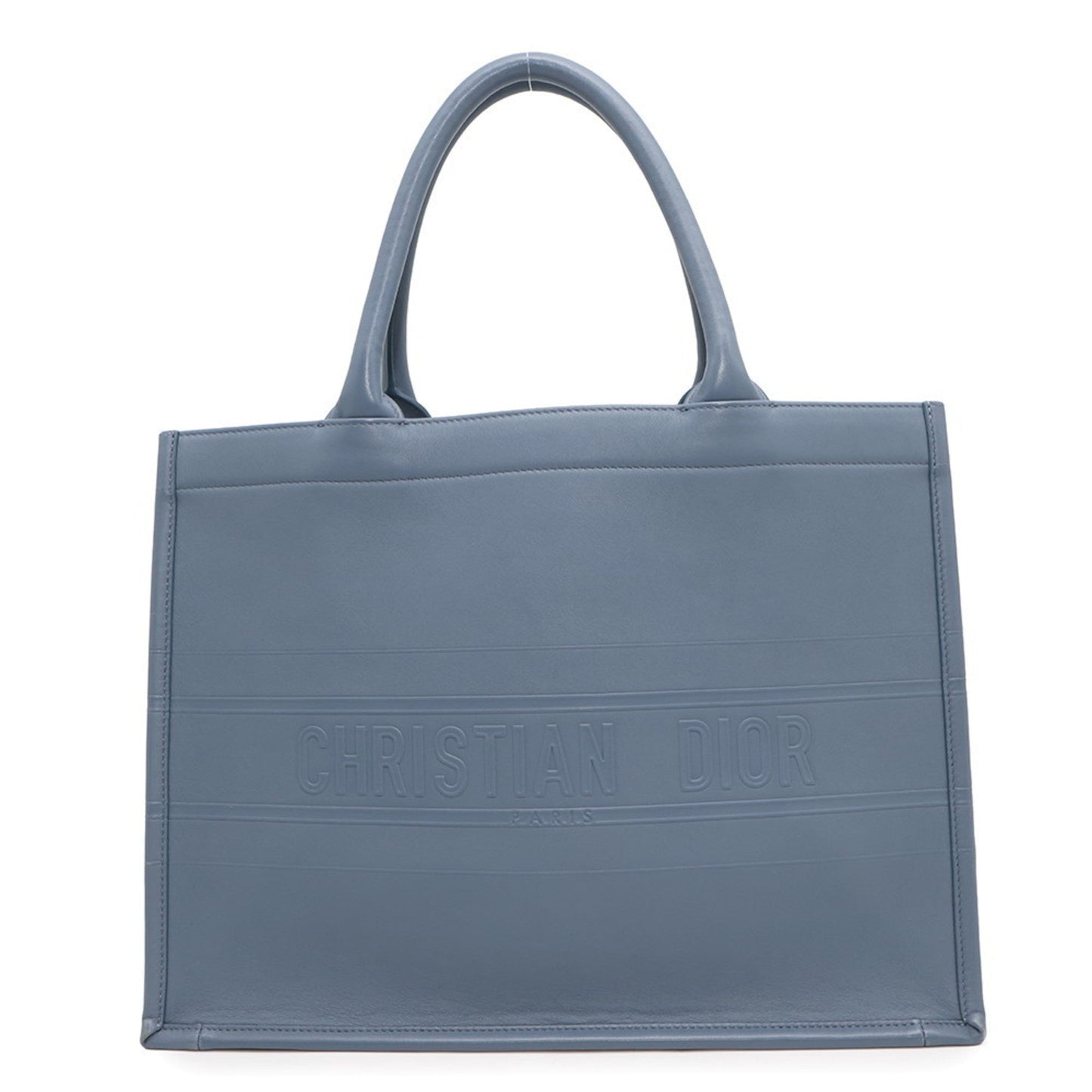 Christian Dior Blue Leather Tote Bag