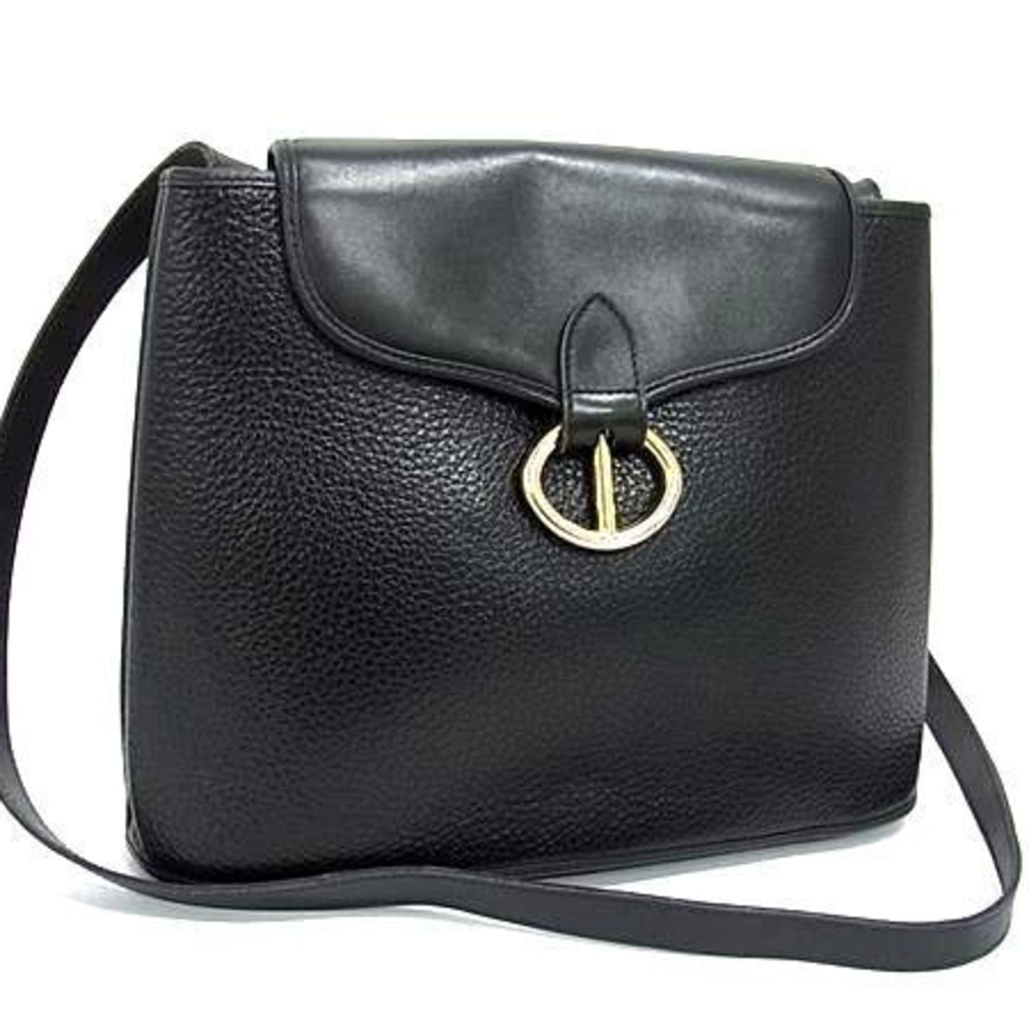 Christian Dior Black Leather Shoulder Bag Style 7