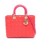 Christian Dior Pink Red Color Leather Handbag