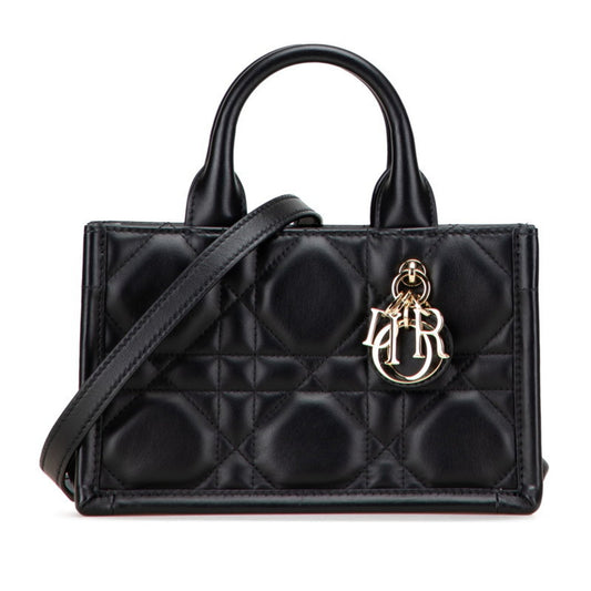 Christian Dior Black Leather Handbag Shoulder Bag Style 5