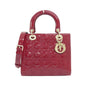 Christian Dior Cherry Red Leather Handbag Leather