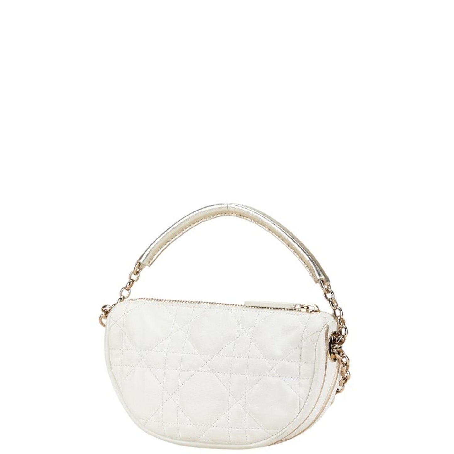 Christian Dior White Leather Shoulder Bag Style 3