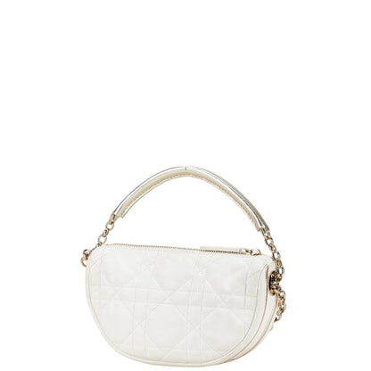 Christian Dior White Leather Shoulder Bag Style 3
