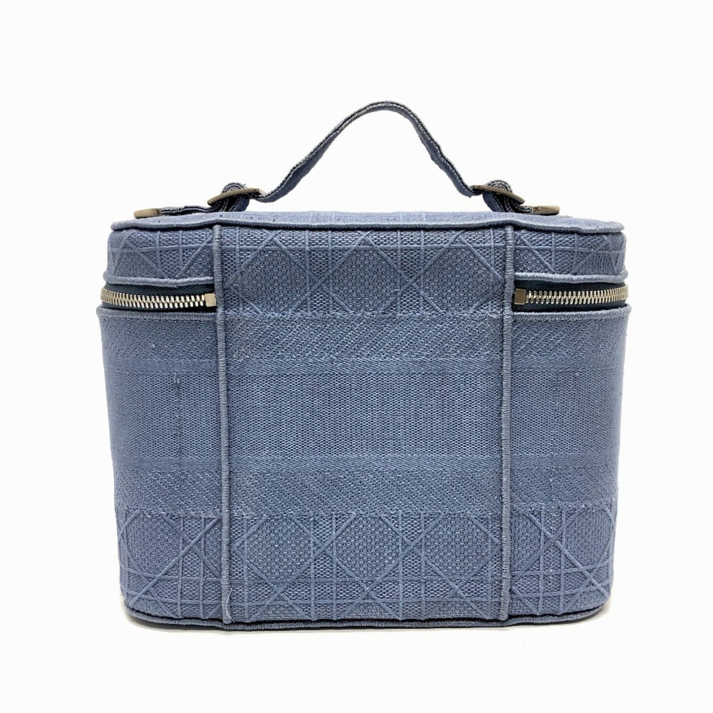 Christian Dior Blue Canvas Vanity Bag