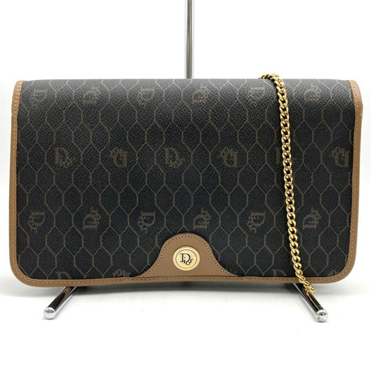 Christian Dior Brown Pvc Leather Shoulder Bag Leather