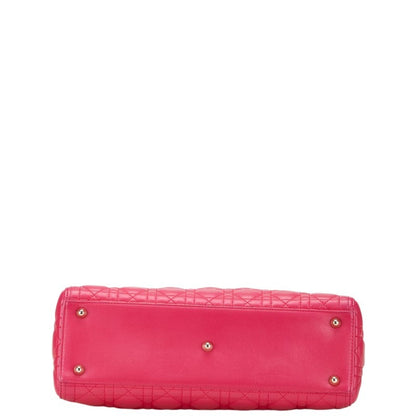Christian Dior Lady Dior Pink Leather Handbag Shoulder Bag