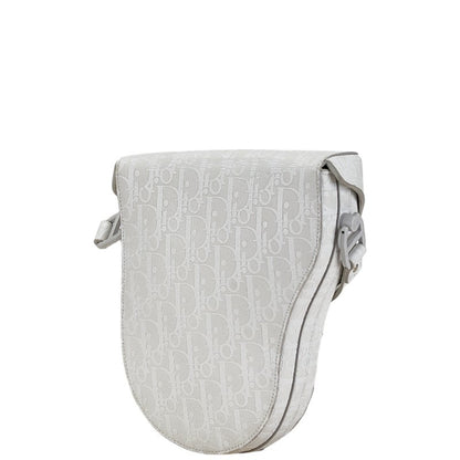 Christian Dior White Leather Saddle Bag Shoulder Bag