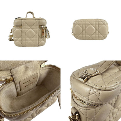 Christian Dior Beige Leather Handbag Shoulder Bag