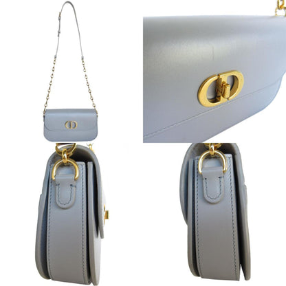 Christian Dior Gray Leather Shoulder Bag Style 9