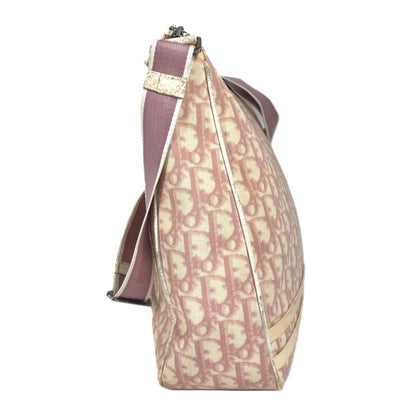 Christian Dior Trotter Pink White Pvc Leather Shoulder Bag