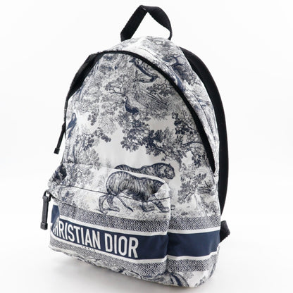 Christian Dior Black White Nylon Backpack
