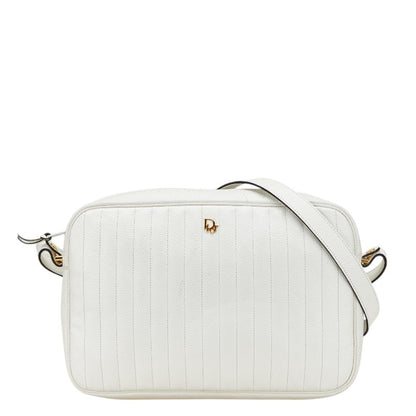 Christian Dior White Leather Shoulder Bag
