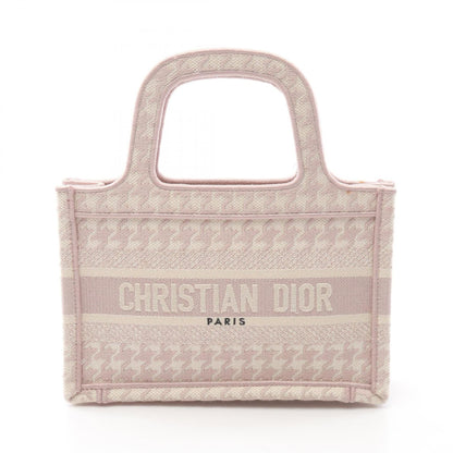 Christian Dior Pink White Canvas Handbag Tote Bag