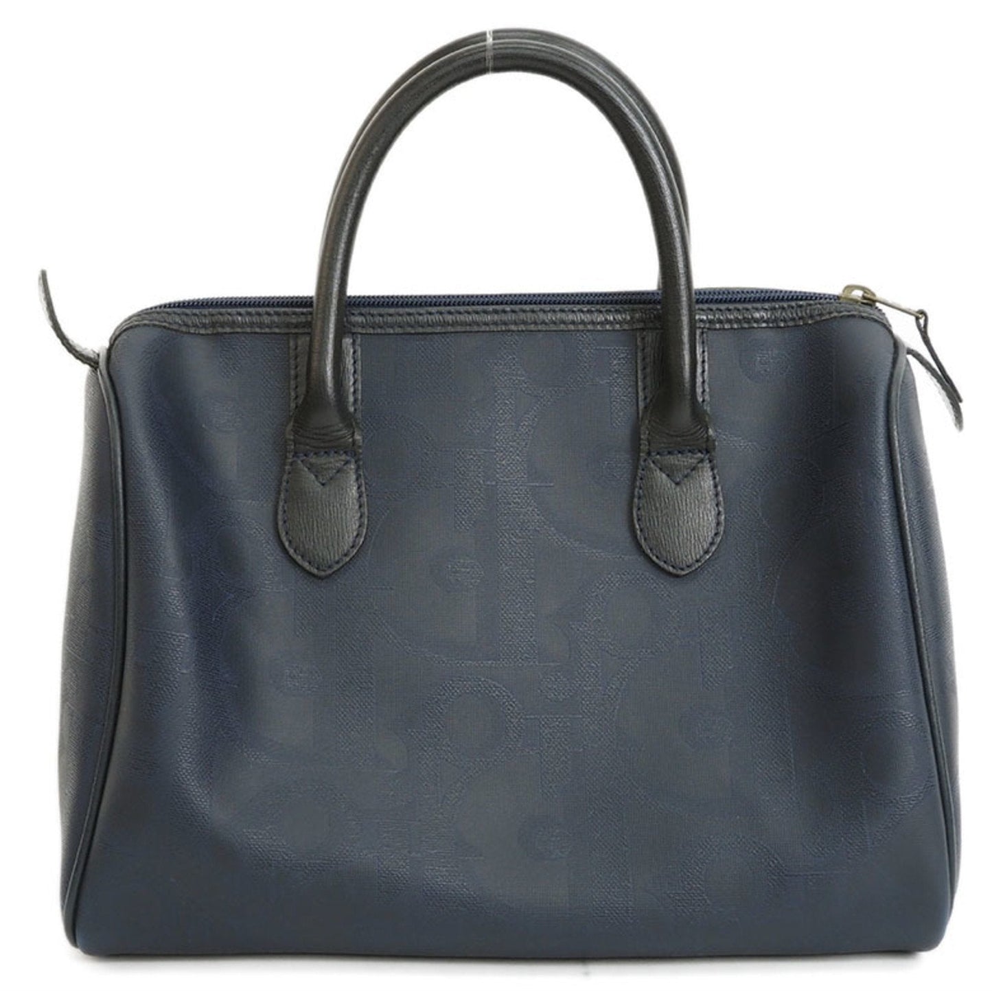 Christian Dior Navy Pvc Leather Handbag