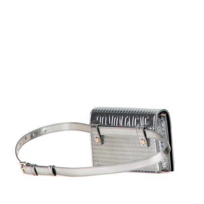 Christian Dior Silver Leather Shoulder Bag