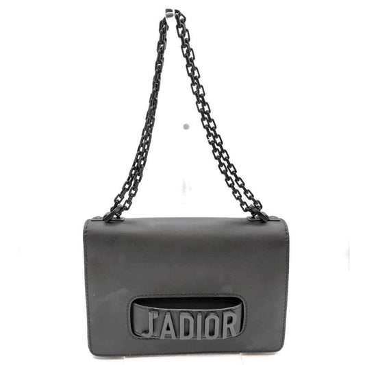 Christian Dior Black Leather Shoulder Bag Style 12