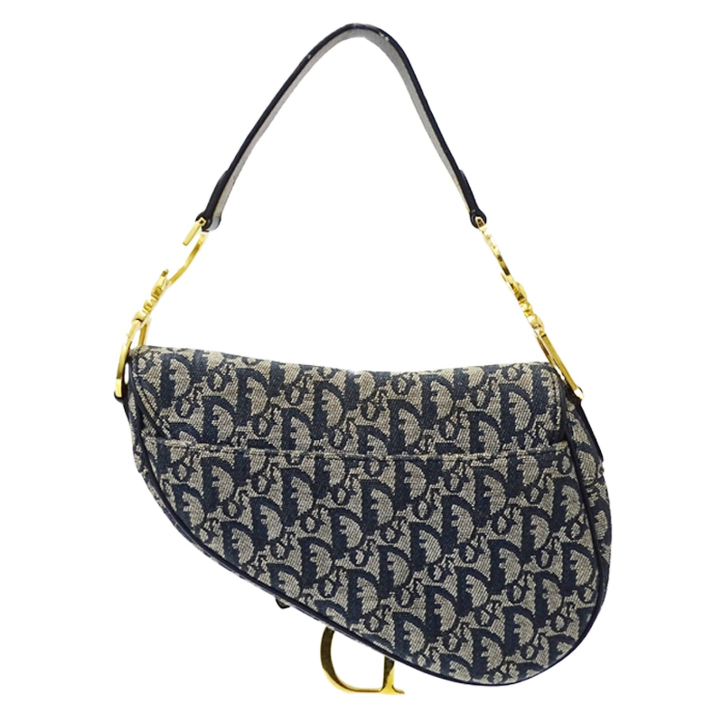 Christian Dior Blue Jacquard Shoulder Bag