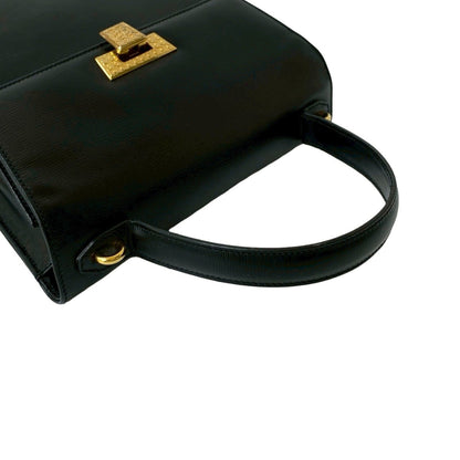 Christian Dior Black Leather Handbag Shoulder Bag Style 7