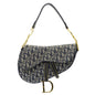Christian Dior Blue Jacquard Shoulder Bag