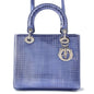 Christian Dior Metallic Purple Leather Handbag