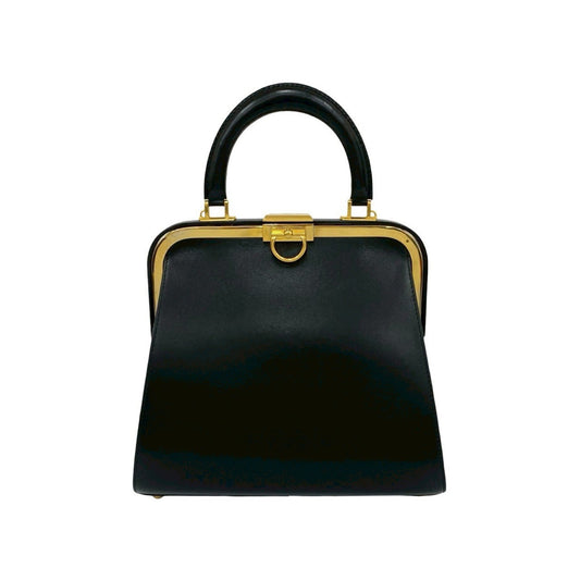 Christian Dior Black Leather Handbag Tote Bag Style 6