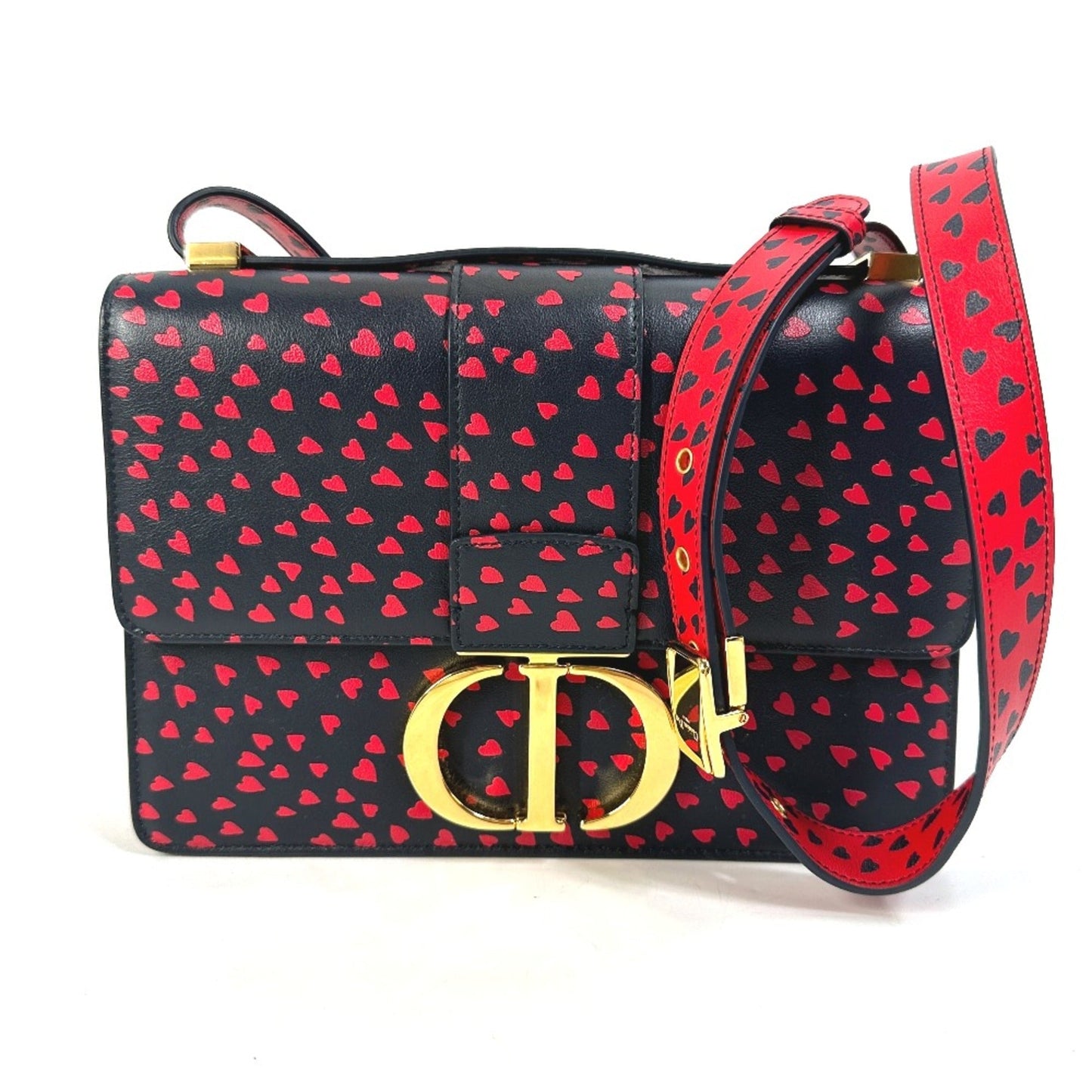 Christian Dior Black Leather Shoulder Bag Style 49